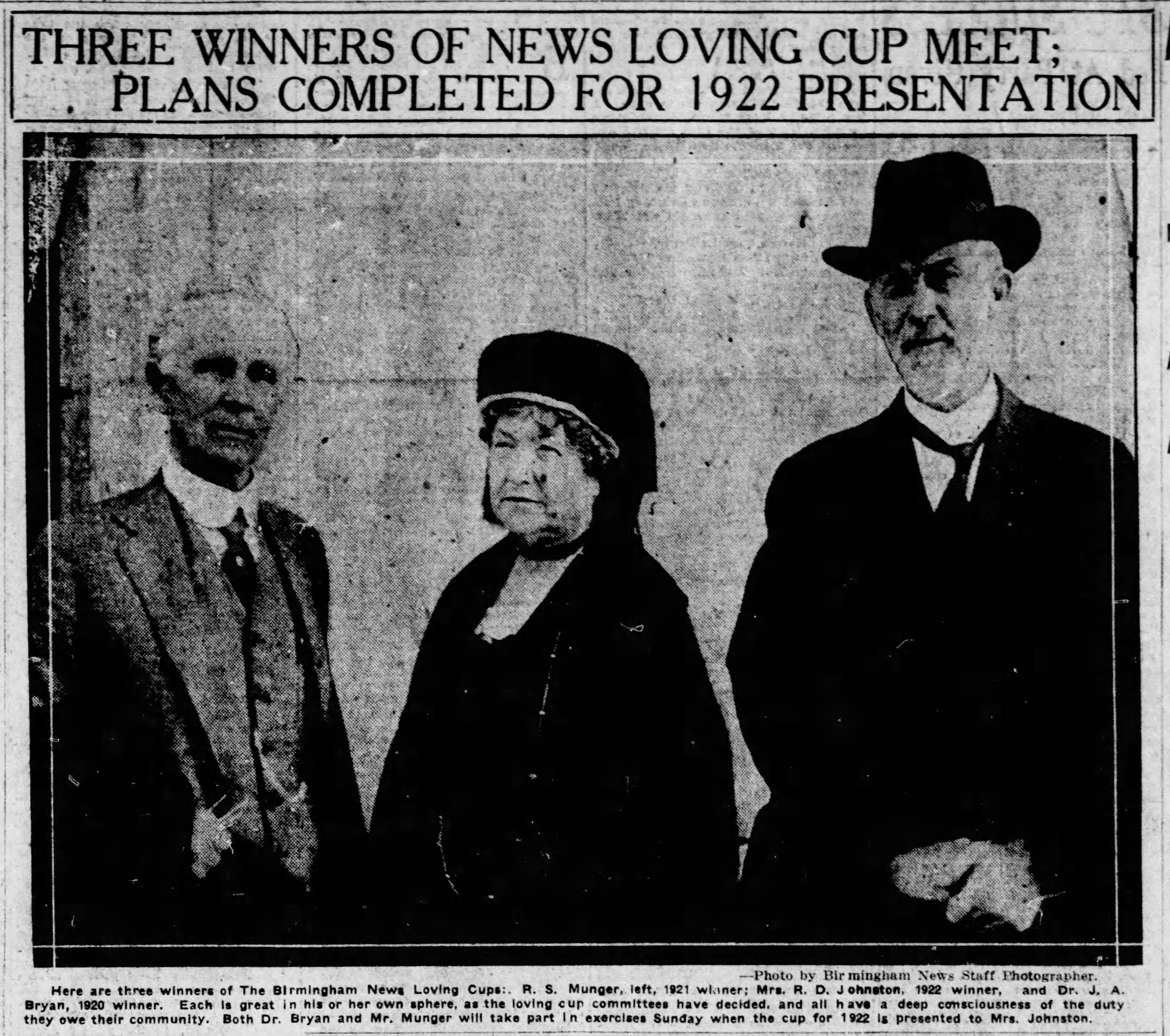 Three Winners of Loving Cup Meet (Picture)